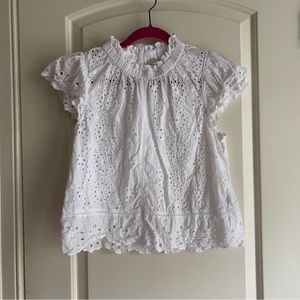 Jennifer Grace 100% cotton eyelet blouse